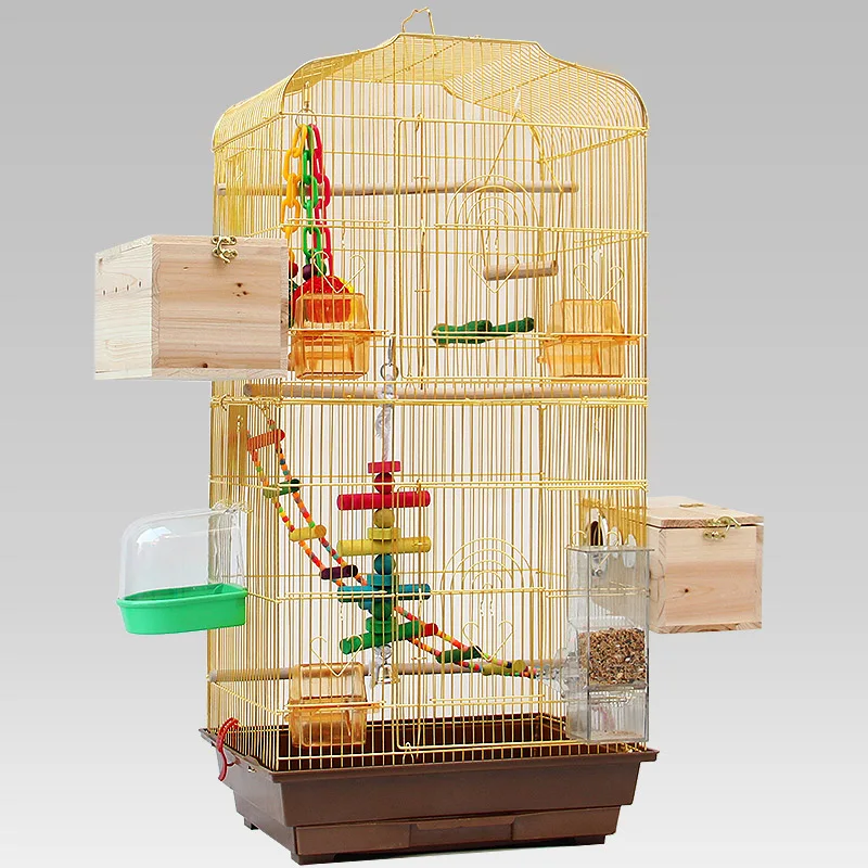 

Клетка для попугая, большая размерная клетка Xuanfeng из тигровой кожи, старшая клетка, большая золотая пион, разведение Myna