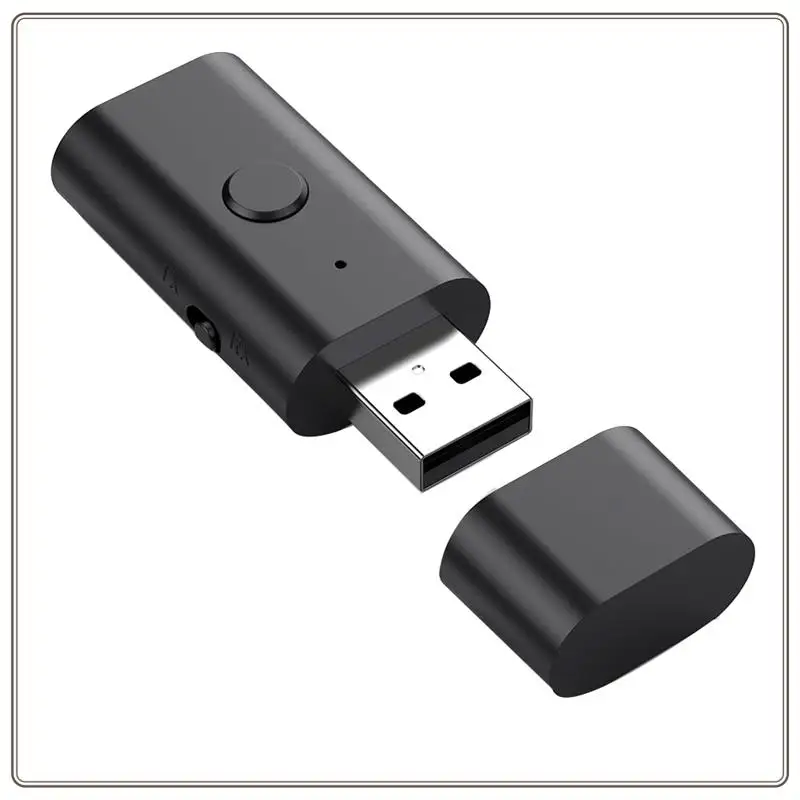 موثوقة-بلوتوث 5.3 جهاز الإرسال والاستقبال استقبال 2 في 1 USB بلوتوث محول 3.5 مللي متر Aux محول USB لاسلكي للكمبيوتر نظام الصوت المنزلي