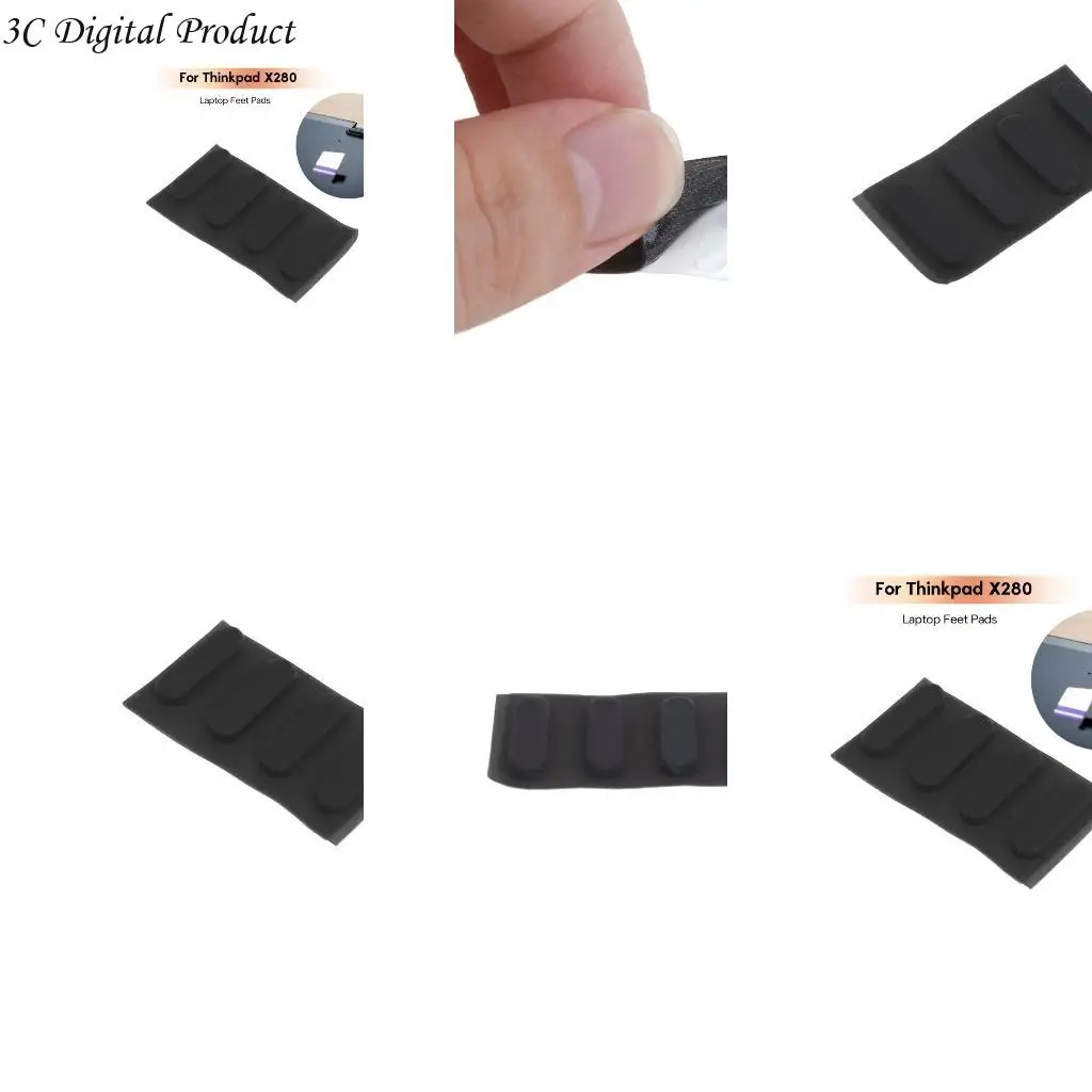 

4Pcs Desktop Keyboard Bottom Shell Rubber Cushion Laptop Feet Pad Pads for Thinkpad X280 Laptop Q84A