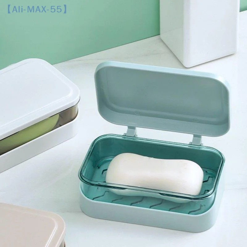 Bathroom Plastic Portable Soap Tray Dish Storage Dish With Lid Home Soap Box Keeps Soap Dry Soap Dish Travel Soap Container