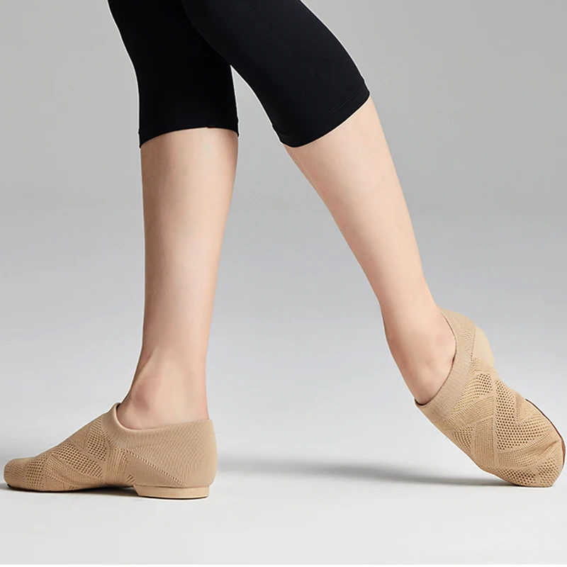 Women Ballet Dance Shoes Soft Split Sole Stretch Canvas Flats for Adult Girls Jazz Yoga Dance Training Shoes