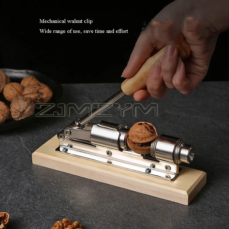 Manual Stainless Steel Nut Cracker Mechanical Sheller Walnut Nutcracker Fast Opener Heavy Duty Adjustable Pecan Nut Crackers