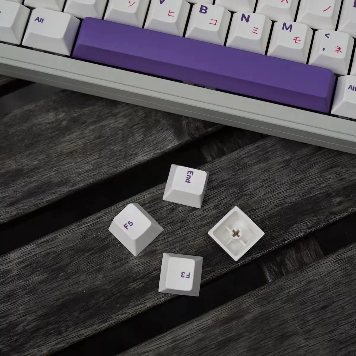 1 Set Purple Rose Keycap Cherry Profile Keycaps PBT Dye Sublimation Key Cap For Keyboard Keychron Q2 K2 Anne GH60 GK64 Poker 96