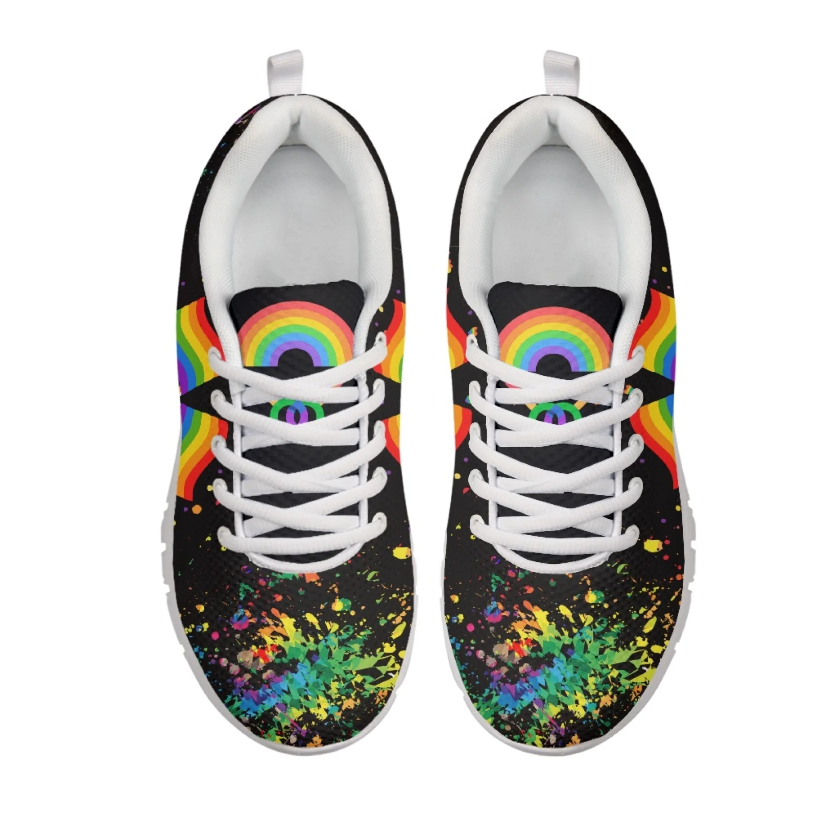 Coloranimal Mexican Flag Striped Pattern Tennis Shoes Running Walking Shoes for Women Breathable Running Shoe