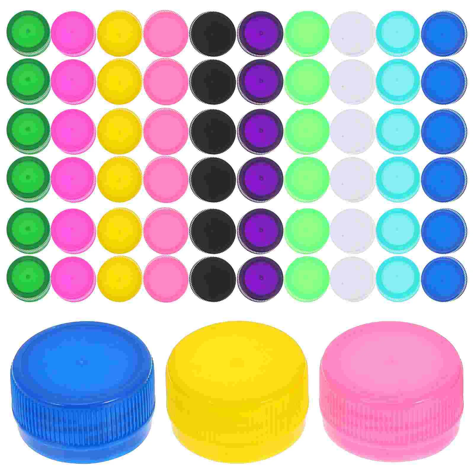 100 Pcs Kids Crafts Bottle Cap Cover for Colorful Lids DIY Mini Mason Jar Travel Child