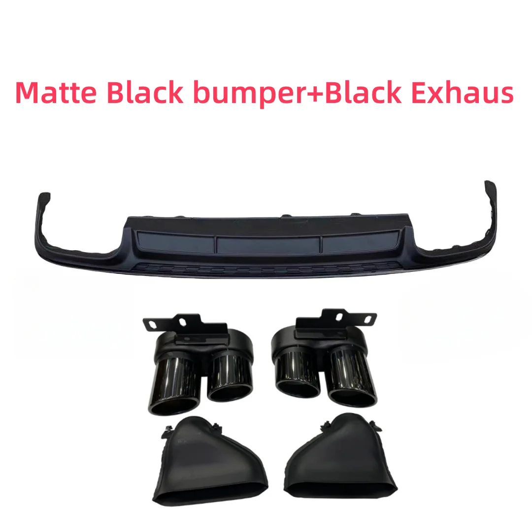 Achterbumper Diffuser Lip Voor Audi A6 S-lijn C8 S6 (Niet Voor Normen) 2019-2022 Auto Achterbumper Diffuser Lip met Uitlaat Tips
