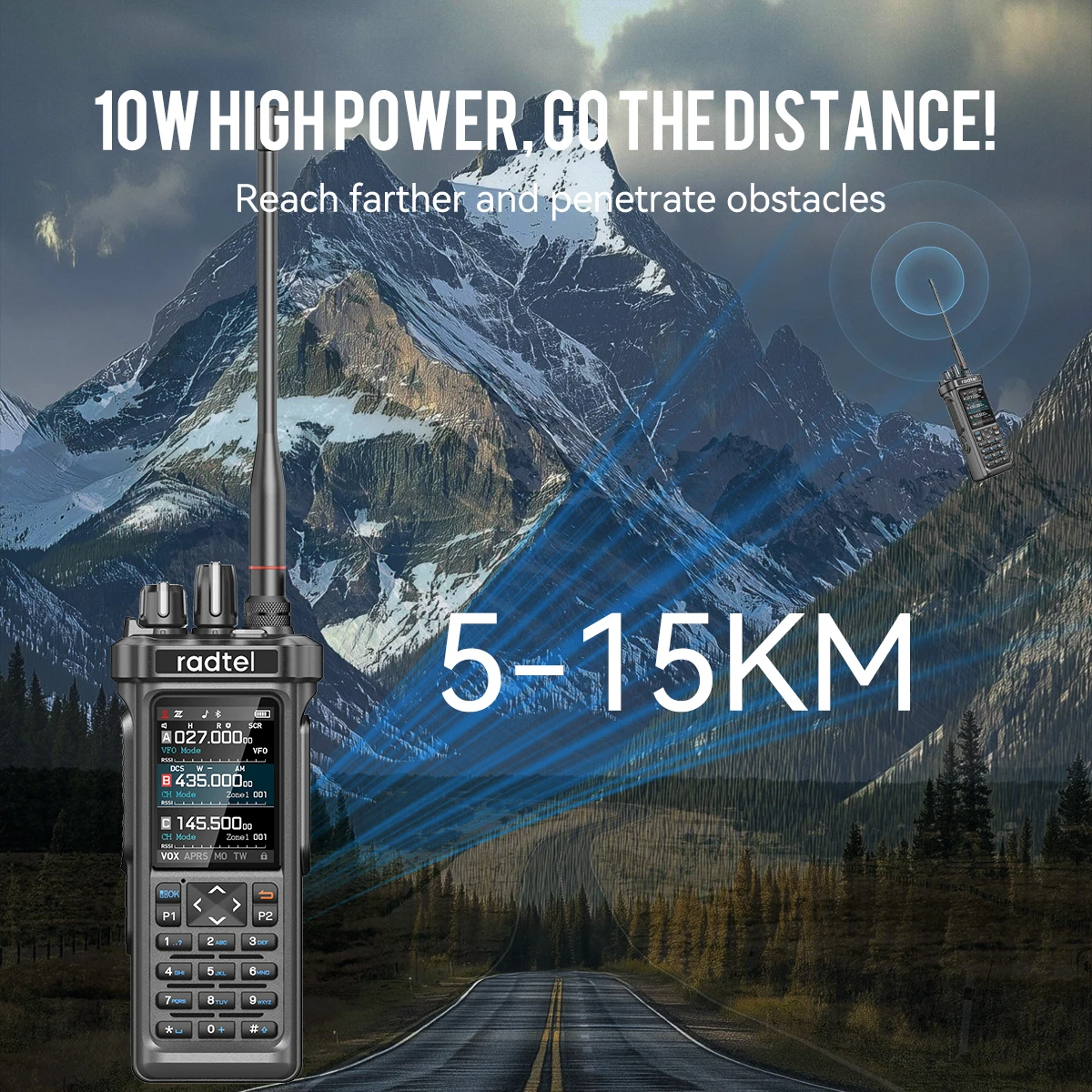 Radtel RT-950 PRO Bluetooth GPS APRS pantalla RGB programable frecuencia FM/SSB + 71cm doble banda 86mhz Ham Handtalkie con aplicación