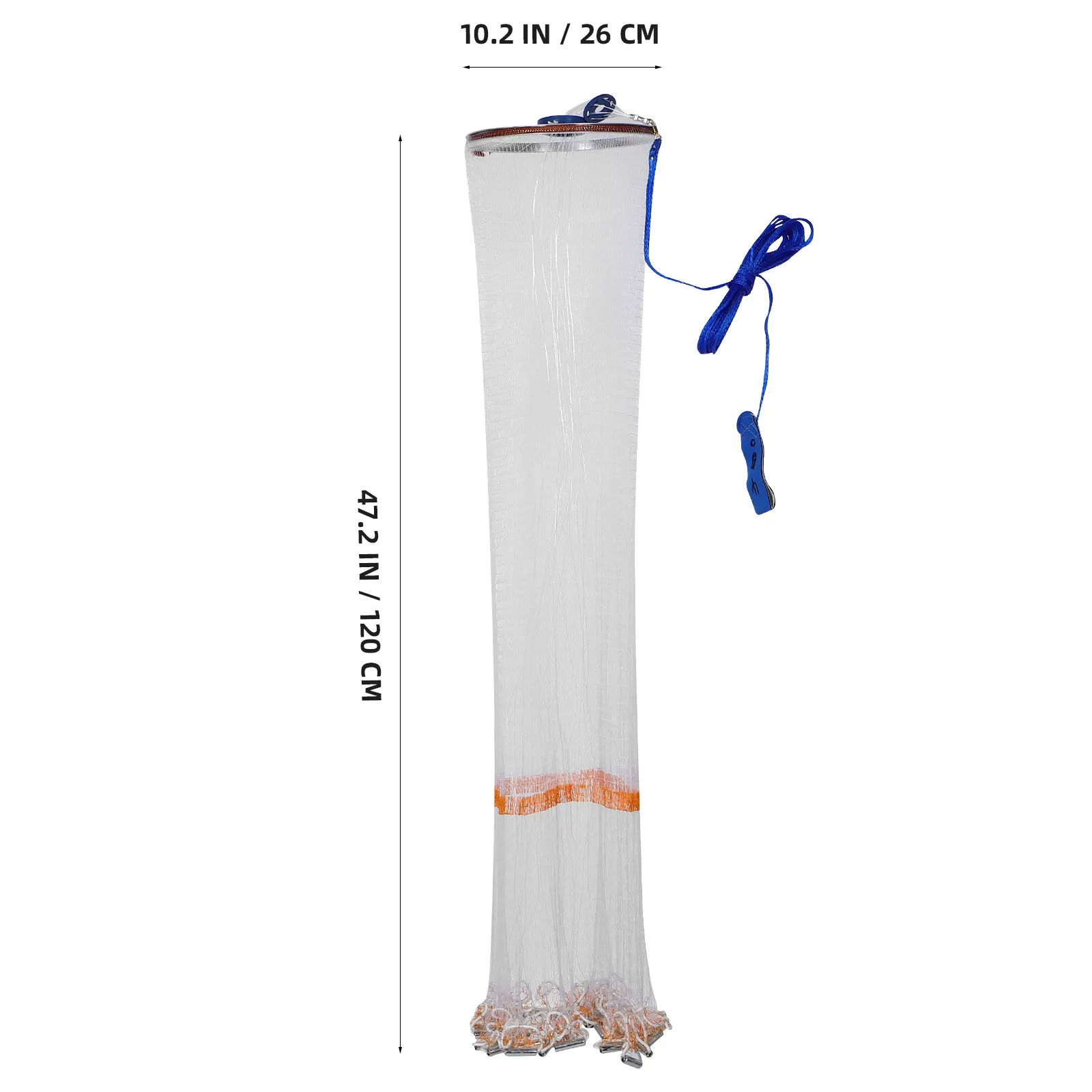 Precision Crafted Hand Cast Fishing Net Aluminum Ring Design Quick Deployment High Catch Efficiency for Shrimp Bait Fish