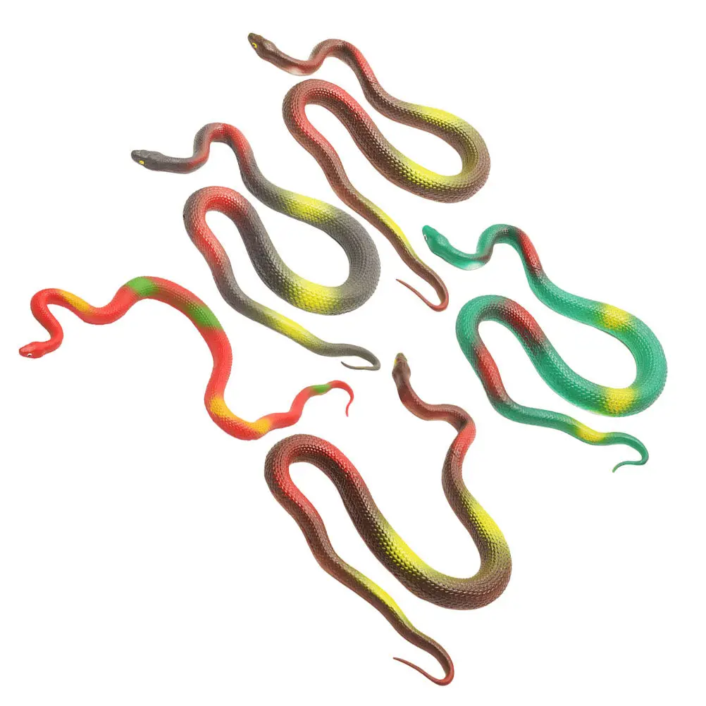

5 Pcs Fake Snake Toy Creative Imitation Snakes Realistic Figurine Prank Toys Mini