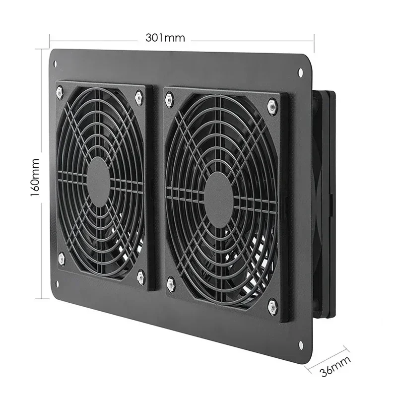 مروحة عادم مزدوجة من الألواح الشمسية ، مضخة هواء ، درجة حرارة ، كفاءة عالية ، خارجية ، للكلاب ، المستودعات ، RV ، الدفيئة #6