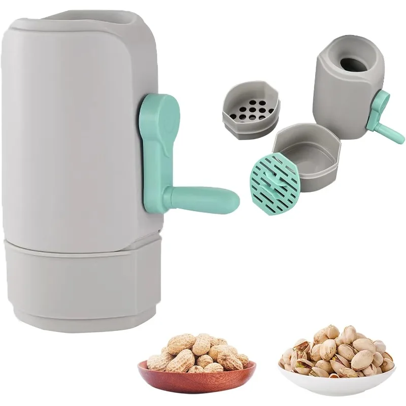 Heavy Duty Nut Sheller Peanut Sheller Machine Manual Hand Crank Nutcracker Peeler for Peanuts,Pistachios,and More Kitchen Tools