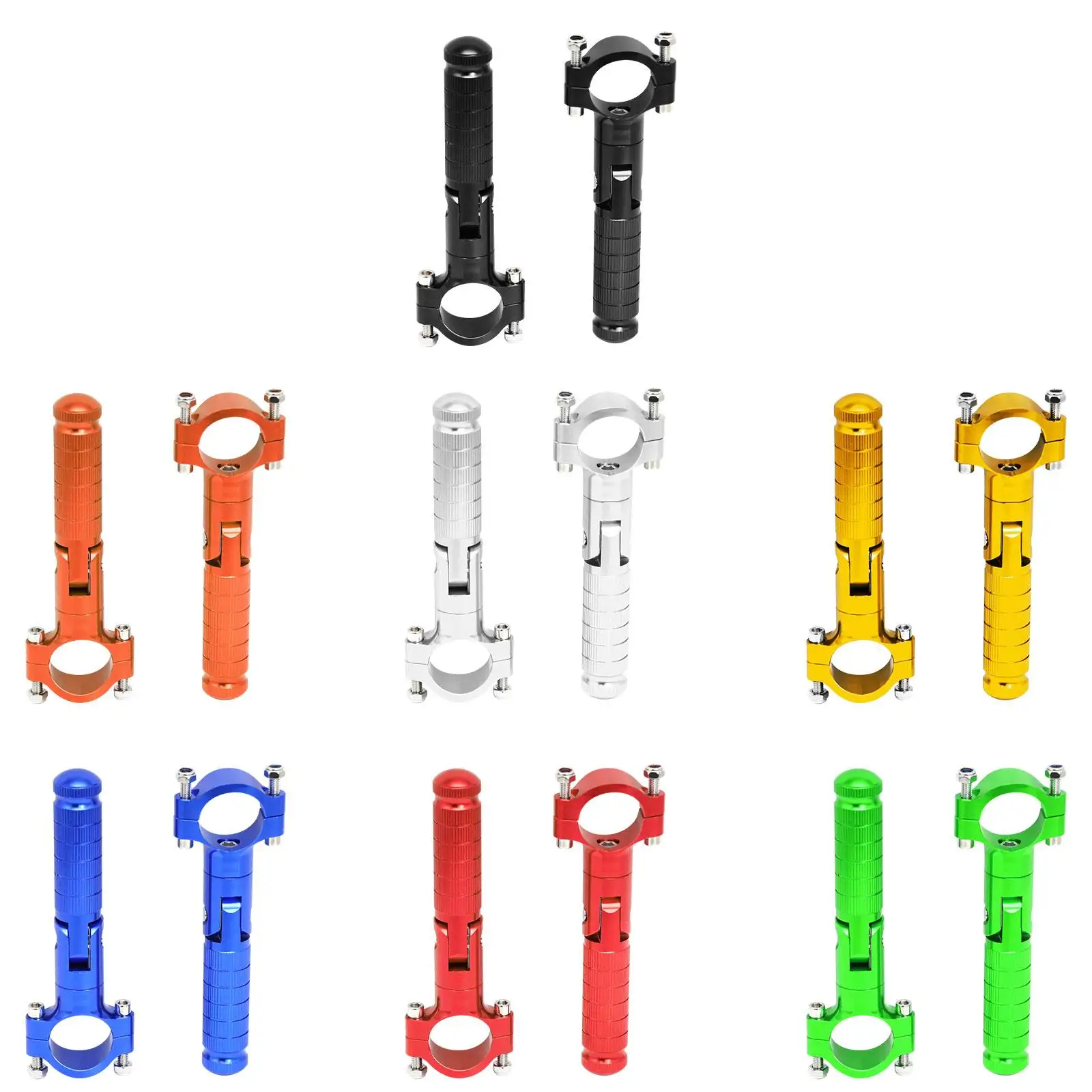 1 زوج من أوتاد القدم للدراجات النارية دواسات القدم استبدال أجزاء إصلاح سبائك الألومنيوم #1