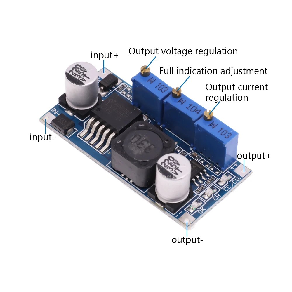 5PCS LM2596 LED Driver DC-DC Step-down Adjustable CC/CV Power Supply Module Battery Charger Adjustable LM2596S Constant Current