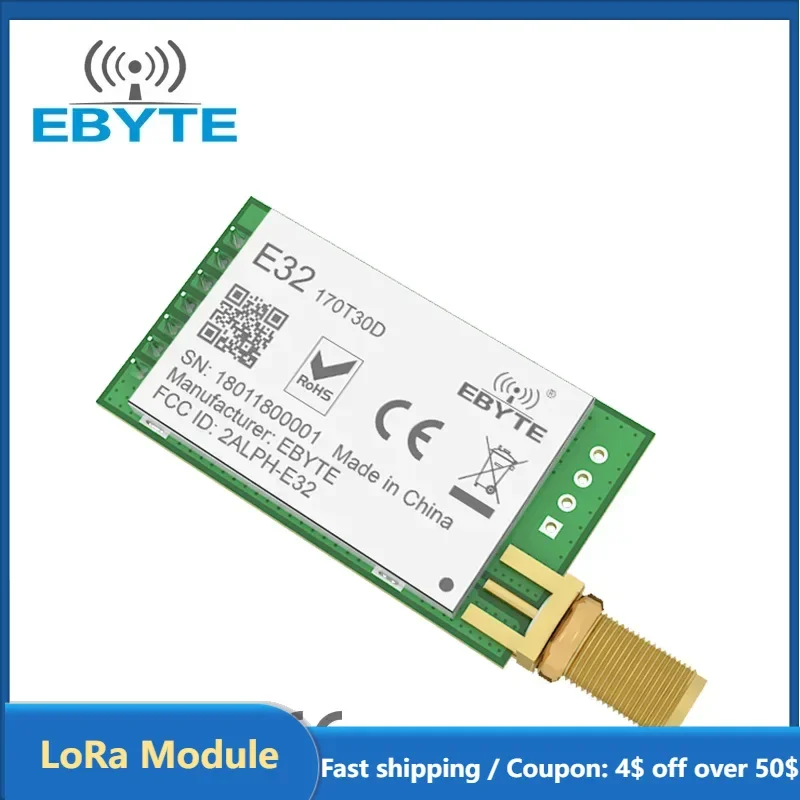 170MHz Long Range 8km Wireless Transceiver Transmitter Receiver Rf Module EBYTE E32-170T30D E32 30dBm SMA Antenna