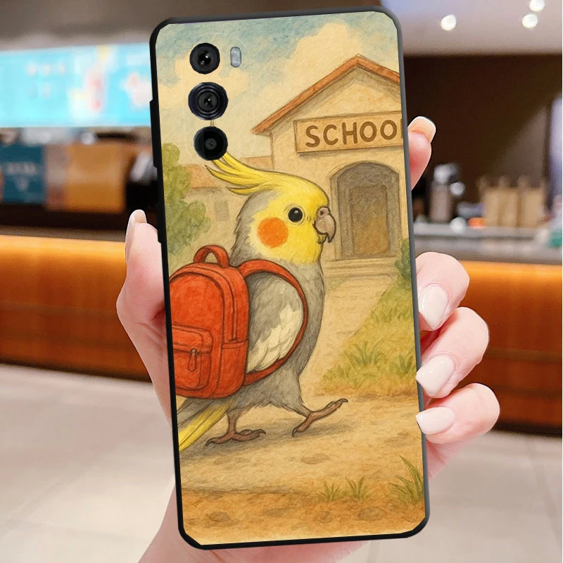 

Phone Case For Motorola Edge 50 40 Pro 60 50 40 30 Ultra Neo Fusion Moto G Play G Stylus G Power G Cockatiel bird