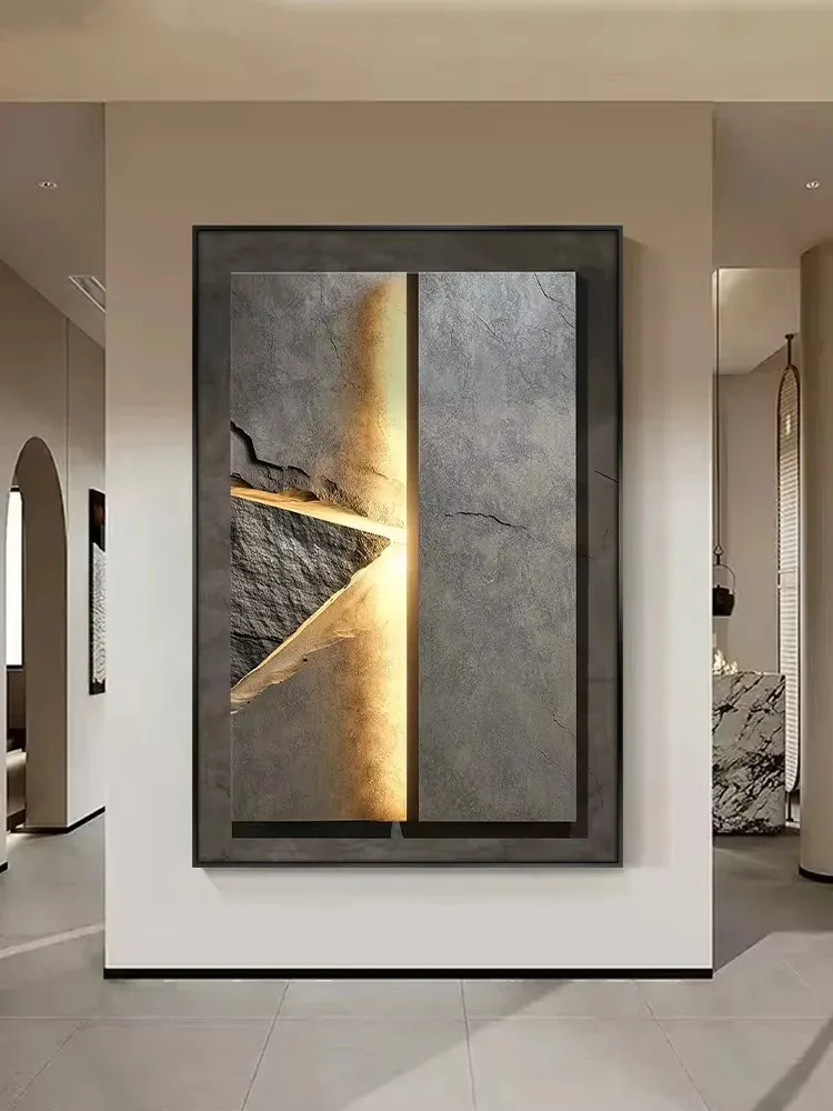2025 New Rock Textured LED Ceramic Wall Lamp For Interior Decoration Living Room Corridor Dining Room Home Decoration Mural Lamp