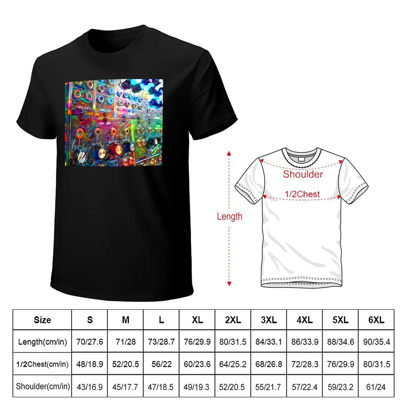 Synthesizer Module - Disco, Synthpop, 70's and 80's Music Engine T-Shirt Modern Style Print T-Shirt