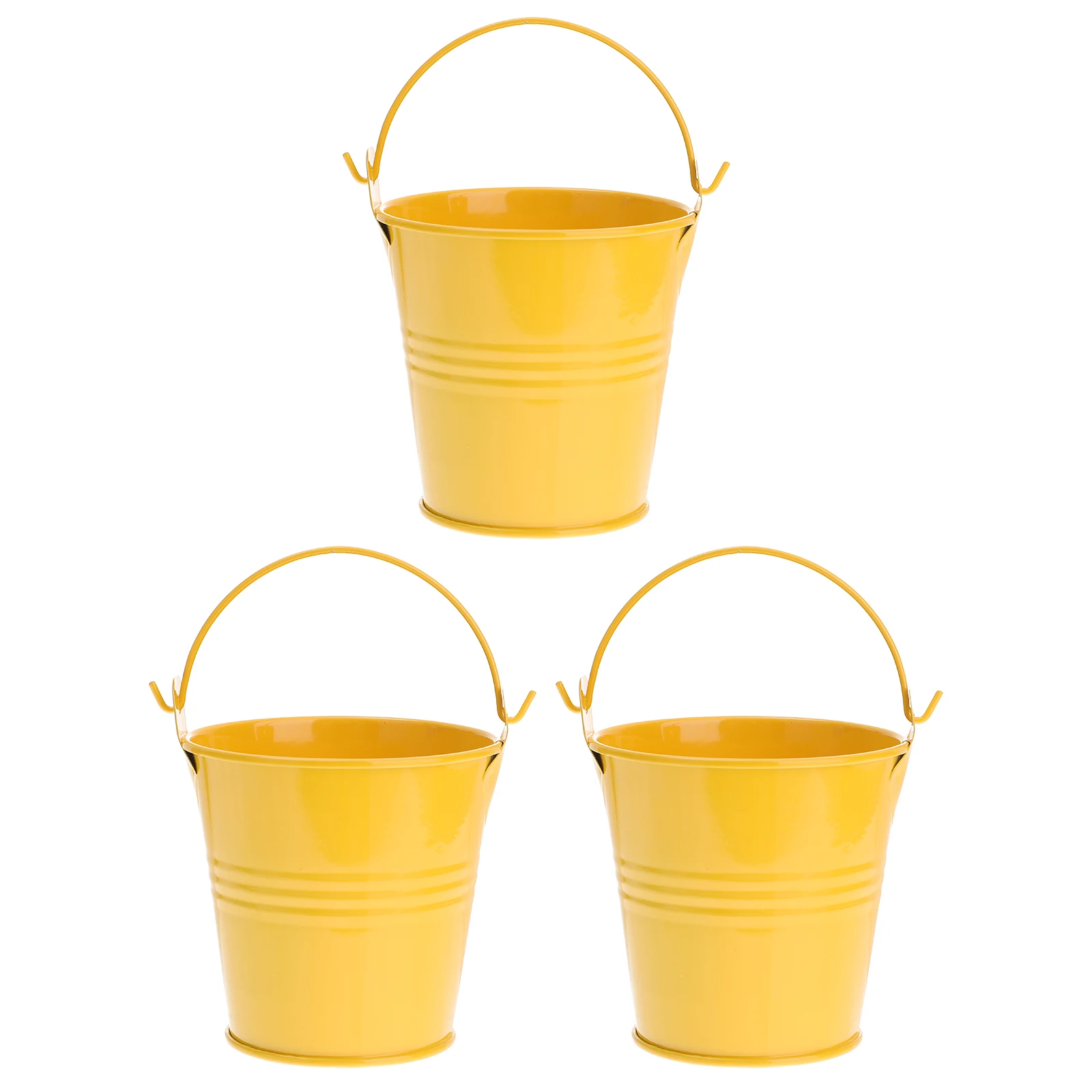 

3 Pcs Tinplate Flower Buckets Mini Arrangement Pots Plants Decor Garden Rustic Classic Design Home Patio Bedroom Balcony Tin