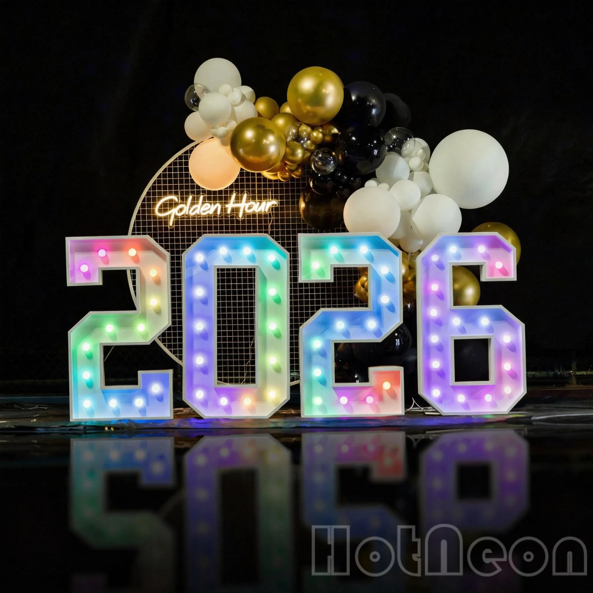 BridalBliss MultiColor Marquee Letter, LED Light Up A‑Z Bulb Sign, Wedding Birthday Decor, Personalized Number Gift