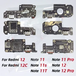 Dock originale USB Sub caricatore connettore scheda microfono porta di ricarica cavo flessibile per pezzi di ricambio Redmi For Xiaomi Redmi Note 11 11E 11R 11T 11s 12C 12 Pro Plus