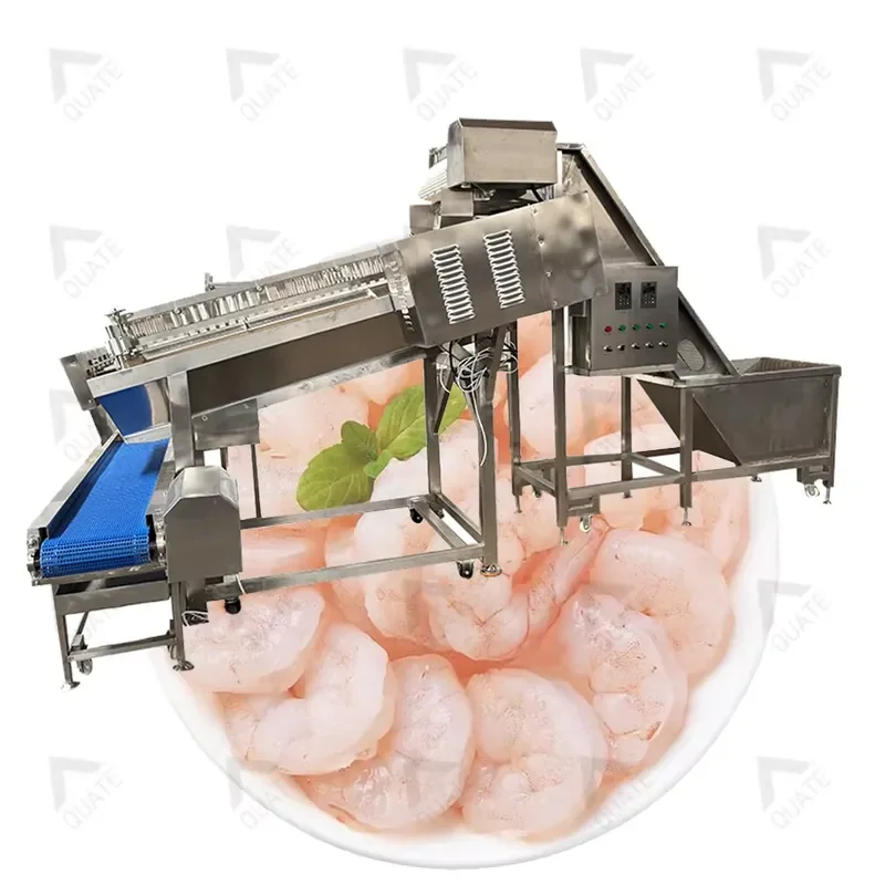 Automatic Process Sheller Electric Dehead Devein and Shell Prawn Peeler Clean Shrimp Peel Machine for Sale
