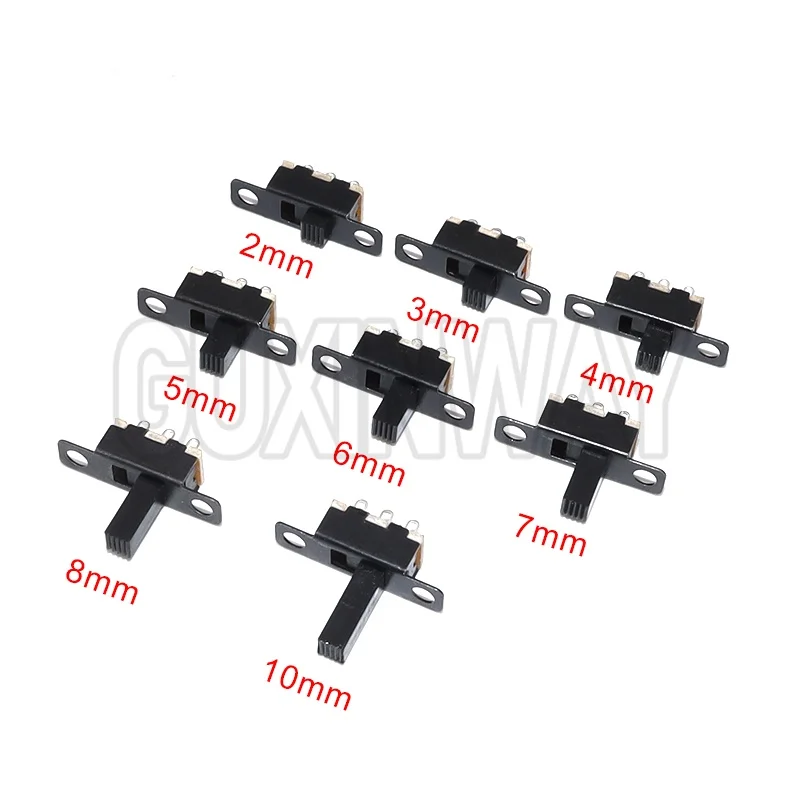 10PCS Toggle Switchs 2MM~8MM 10MM SS12F15VG7 SS12F15 SS12F15VG2 G3 G4 G5 3PIN 1P2T Slide Switch Handle High