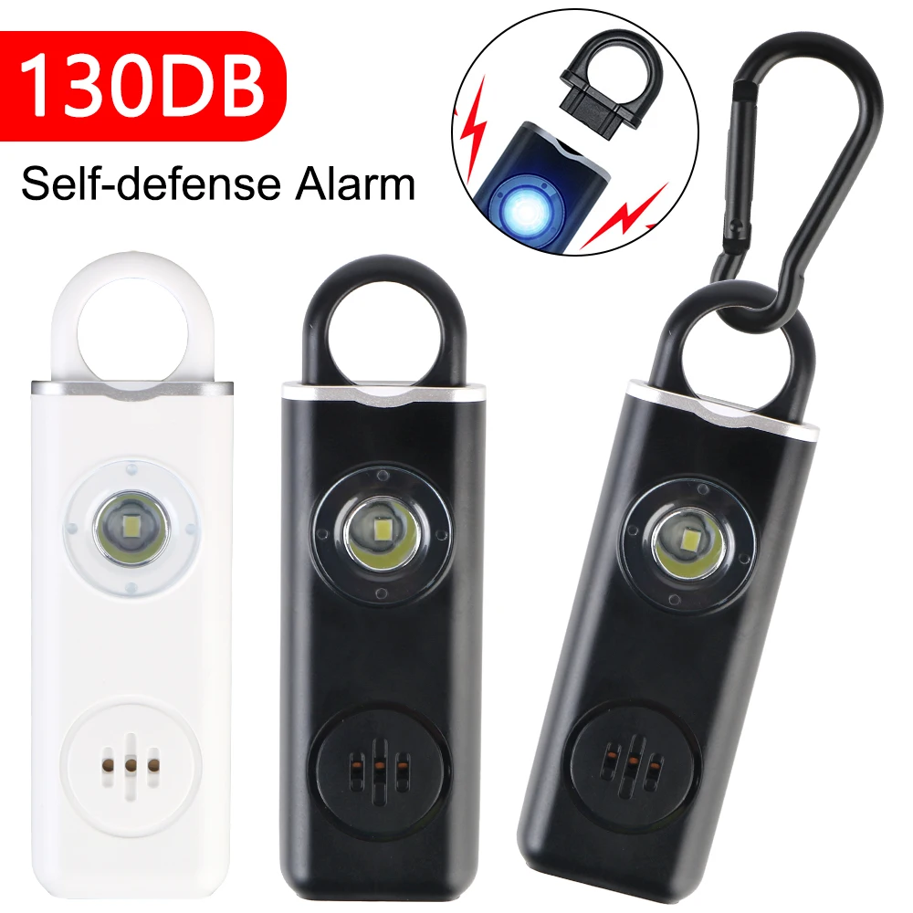 Emergency Anti-Attack Self Defense Siren 130dB With LED Light For Women Girl Personal Keychain Alarm Personal Self Defense Alarm