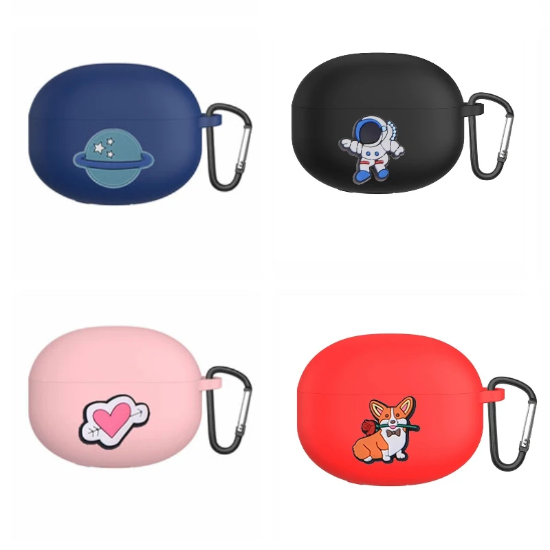 OPPO Enco Air3 Pro 충전 박스용 만화 케이스, 동물 개 고양이 꽃 실리콘 이어폰 커버