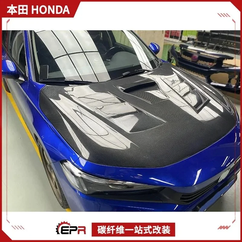 Suitable for Honda Civic 11th Generation FE1 Carbon Fiber Cover Mugen Infinite Cover Front Headcover Modification