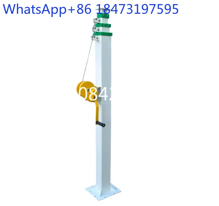 Hand lift monitoring pole custom manual telescopic mechanical winch lift mast  300CM