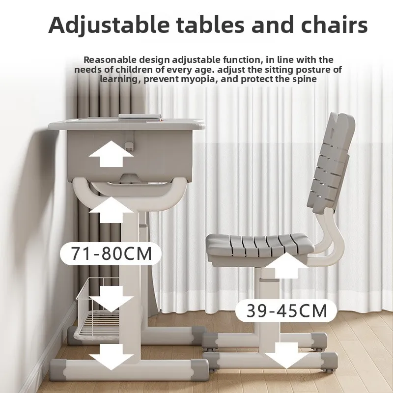 Children's Study Table, Primary and Secondary School Students' Homework Desk, Household Writing Table, Children's and Girls' Sim