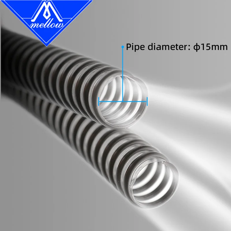 يانع أسود 2 متر لينة مكافحة أضعاف 15 مللي متر CPAP مروحة الأنابيب ل فرش الطرد المركزي منفاخ تيار مستمر WS7040 مروحة للطابعة VzBoT Voron لتقوم بها بنفسك ثلاثية الأبعاد