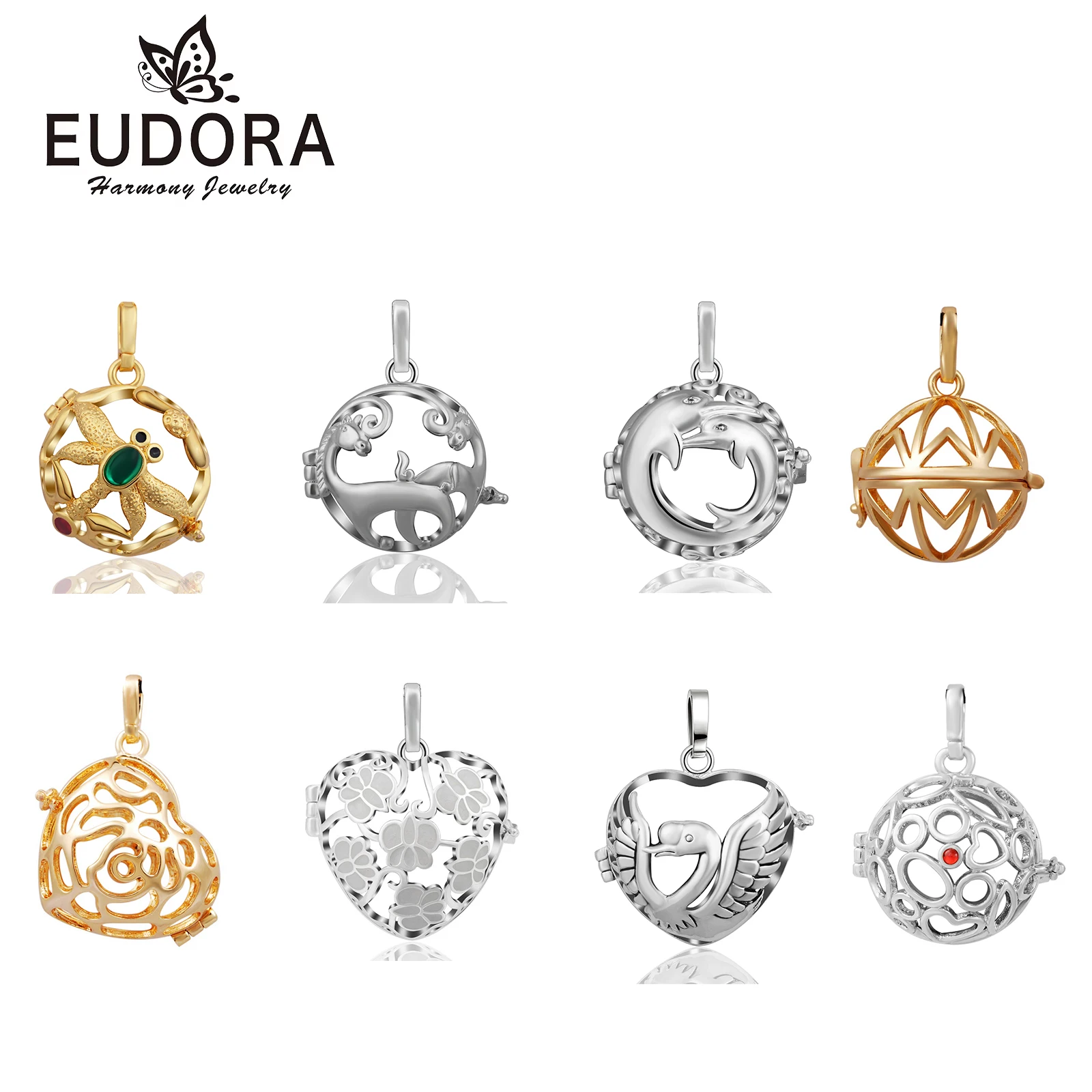 Eudora Mexico Chime Music Angel Ball Caller Locket Cage Pendant Pregnancy Aromatherapy Essential Oil Diffuser Accessories