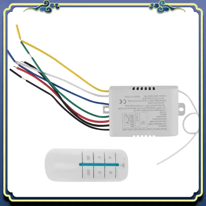 

Portable 3X 4 Way Light Lamp Digital Wireless Remote Control Switch ON/OFF 220V