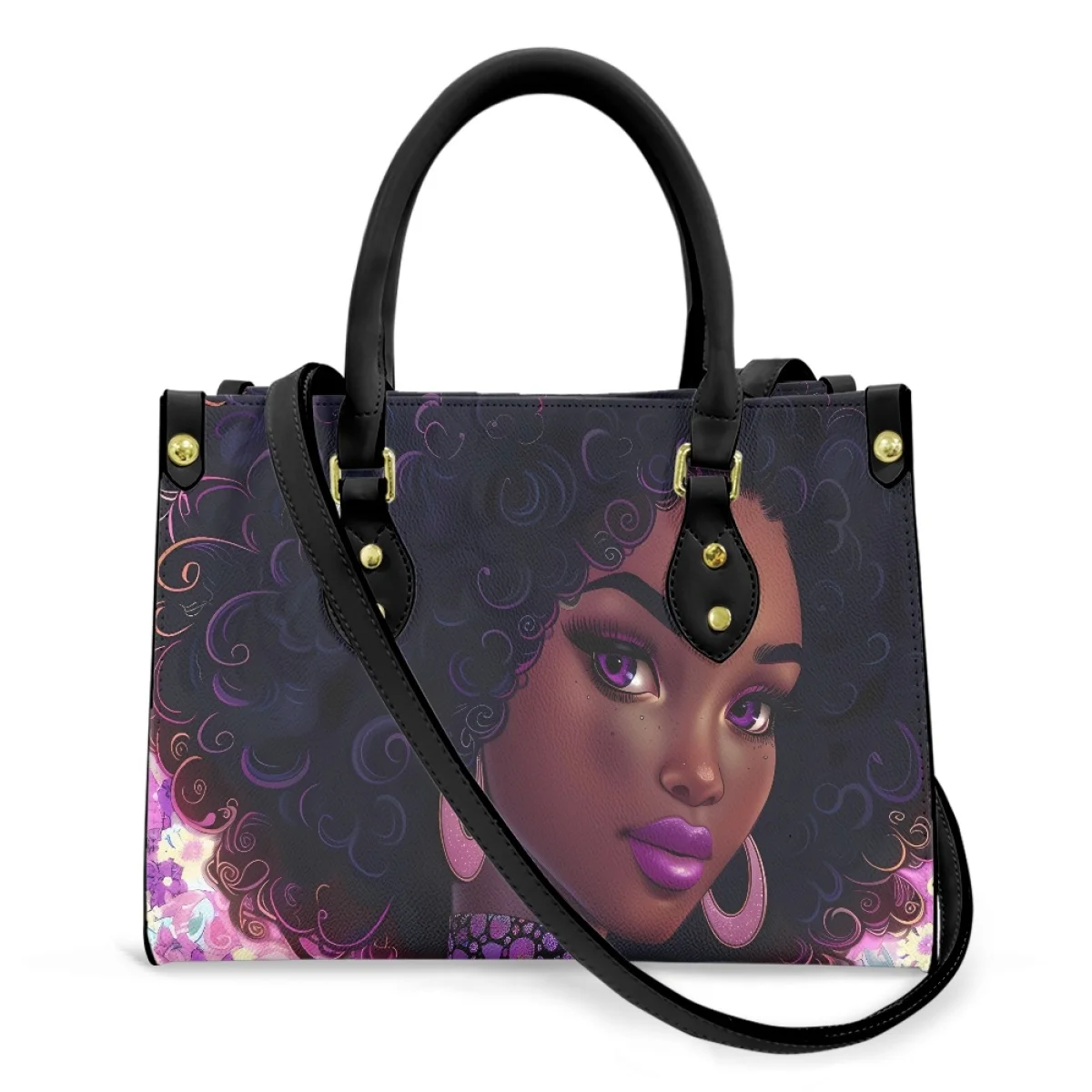 Bolso de mano de cuero PU para Mujer, Bolsa cruzada con asa superior, estilo africano, 2024