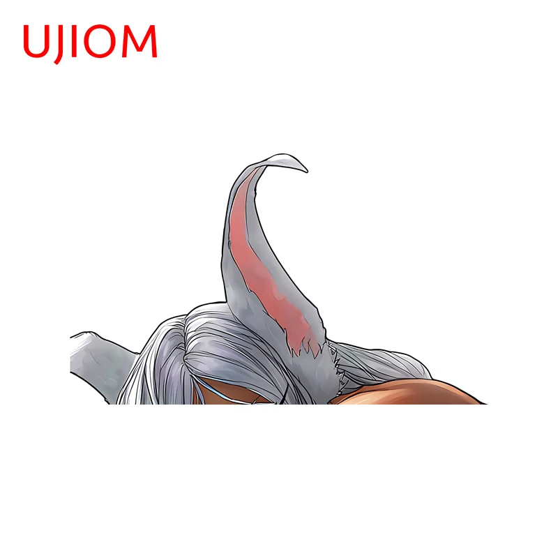 UJIOM Mirko Prone Posture Hardcore Wall Sticker No Trespassing Eye Catching Design Sunscreen Decal Beautiful Living Room Decor