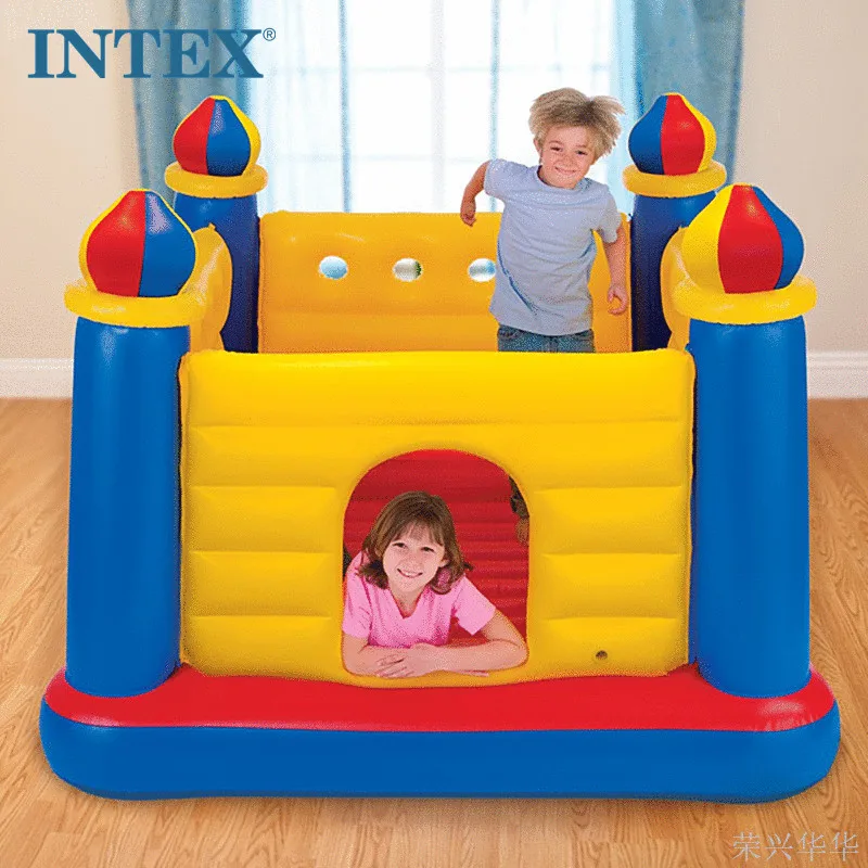 Soft Inflatable Castle Bouncer with 4 Turrets for Children