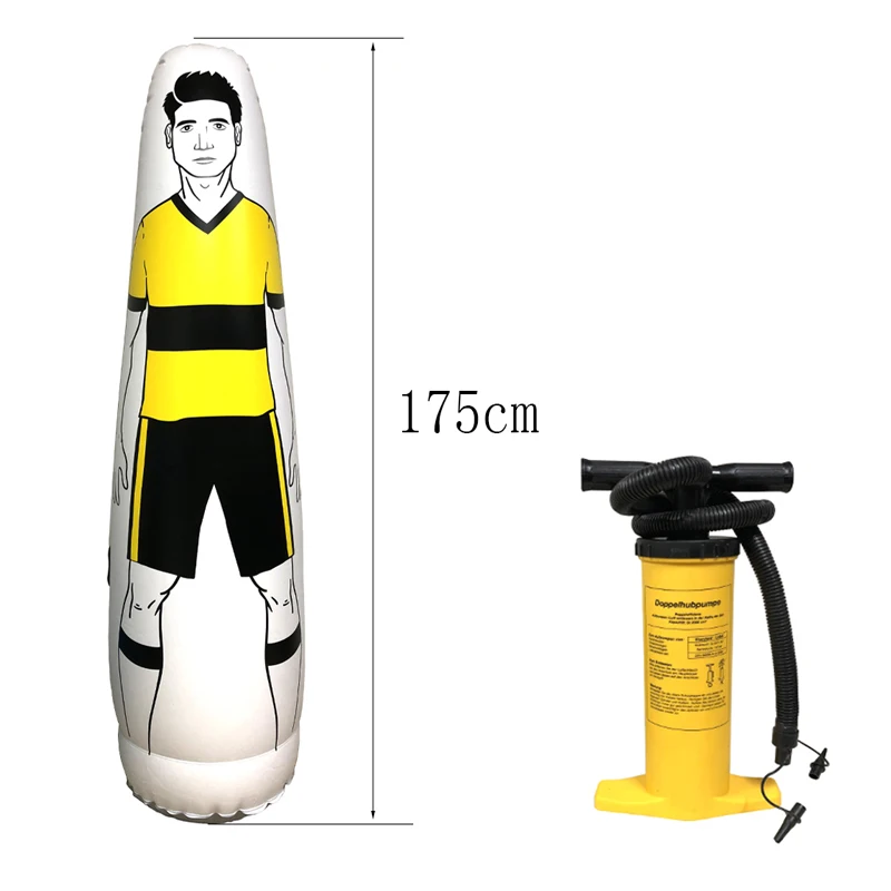 

Adults Children PVC Inflatable Football Training GoalKeeper Tumbler Air Soccer Training Dummy Goalkeeper for Outdoor Sports