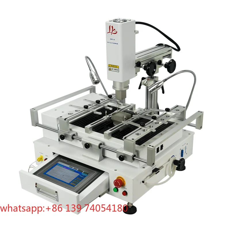 BGA rework table three temperature zone R690 V.3 touch screen hot air belt la-s-er point positioning 4000W