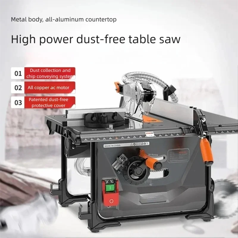 Dust-free Mini Table Saw Woodworking Cutting Multi-functional Precision Lifting and Beveling Electric Saw