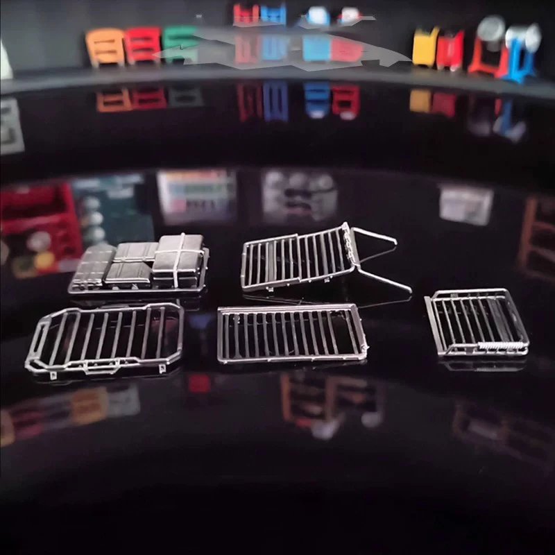 

1:64 автомобильная модель багажника из смолы, подходит для 1/64, аксессуары для модели внедорожников