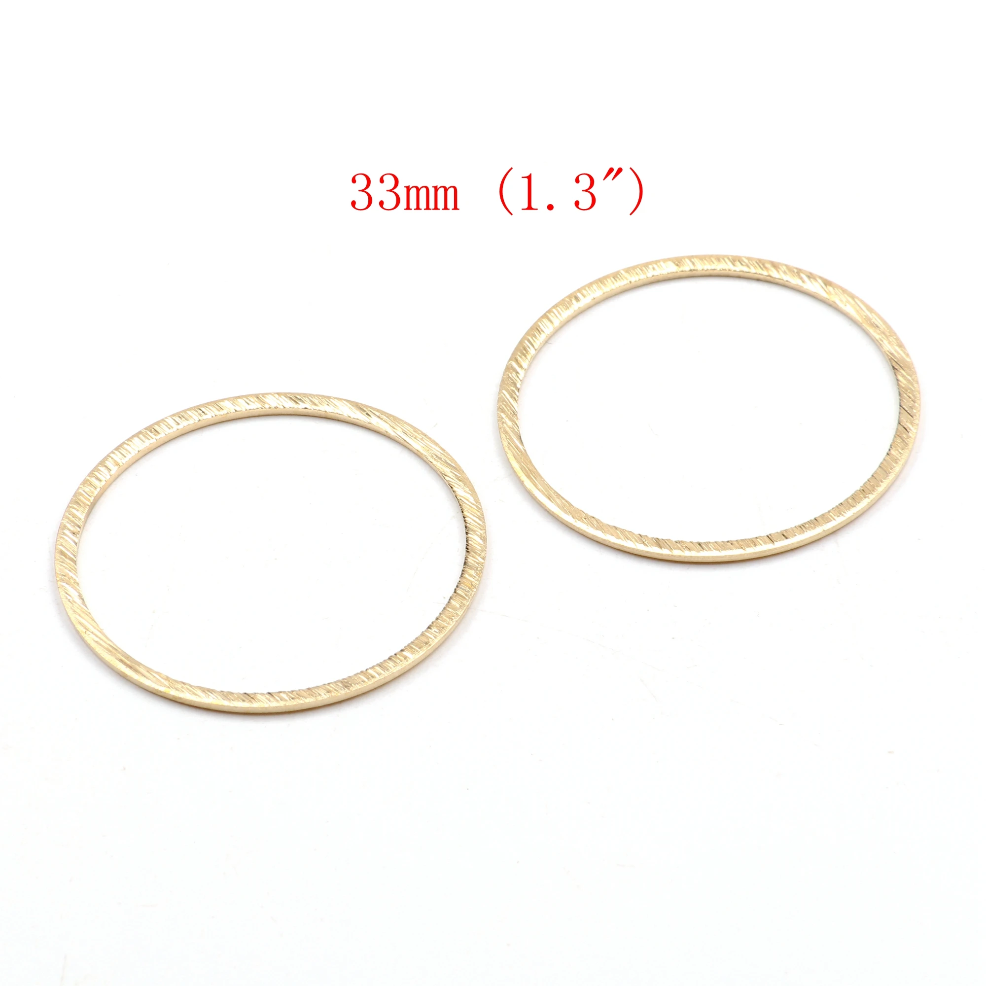 Hammergeprägte Messinganhänger, ringförmige Verbinder, Zubehör für DIY-Ohrringe, Halsketten, Armbänder, Schmuckherstellung, Schmuckzubehör – Detail 9