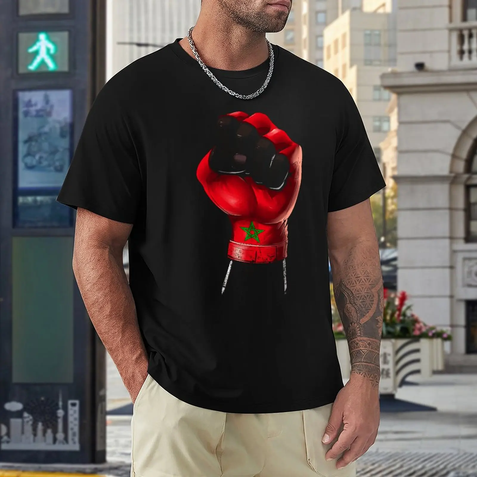Morocco Flag Moroccan Creative  Tees  High Grade  Leisure Eur Size