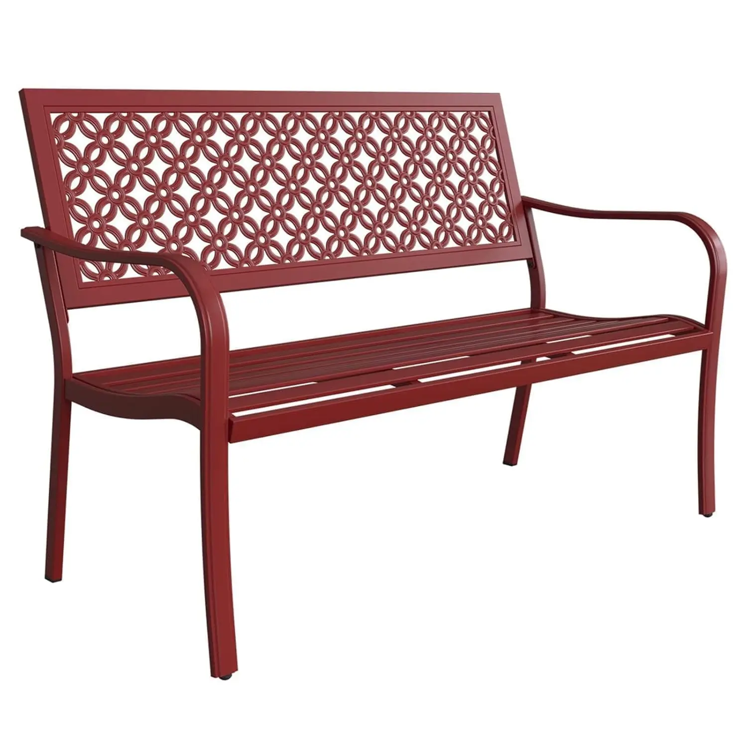 

Садовая скамья из металла с порошковым покрытием, устойчивым к ржавчине, для крыльца, парка, улицы, декоративная, цвет вишневый, на заказ