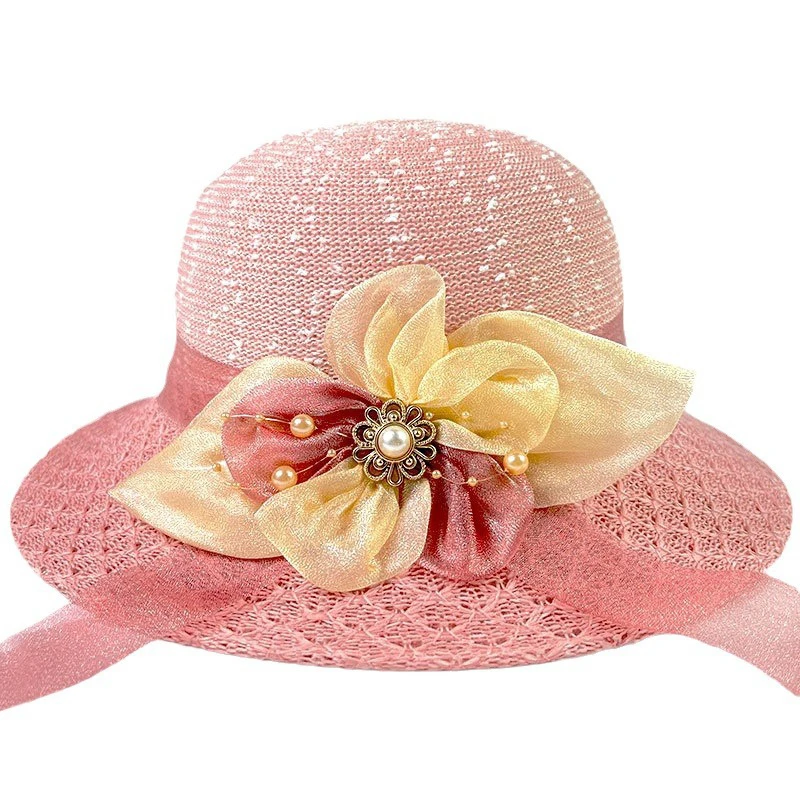 Summer Bowknot Ribbon Outdoor Sun Hats Girls Wide Brim Straw Hat Ladies Panama Caps Sun Protection Hats For Women Sun Caps New