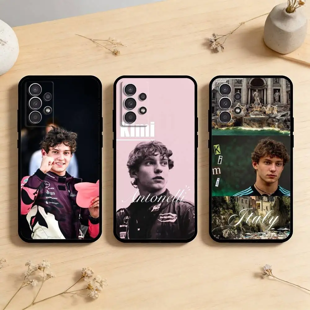 AAA Young Racer K-Kimi A-Antonelli Phone Case For Samsung Galaxy A73,A72,A71,A70,A53,A52,A51,Others Soft Black Cover