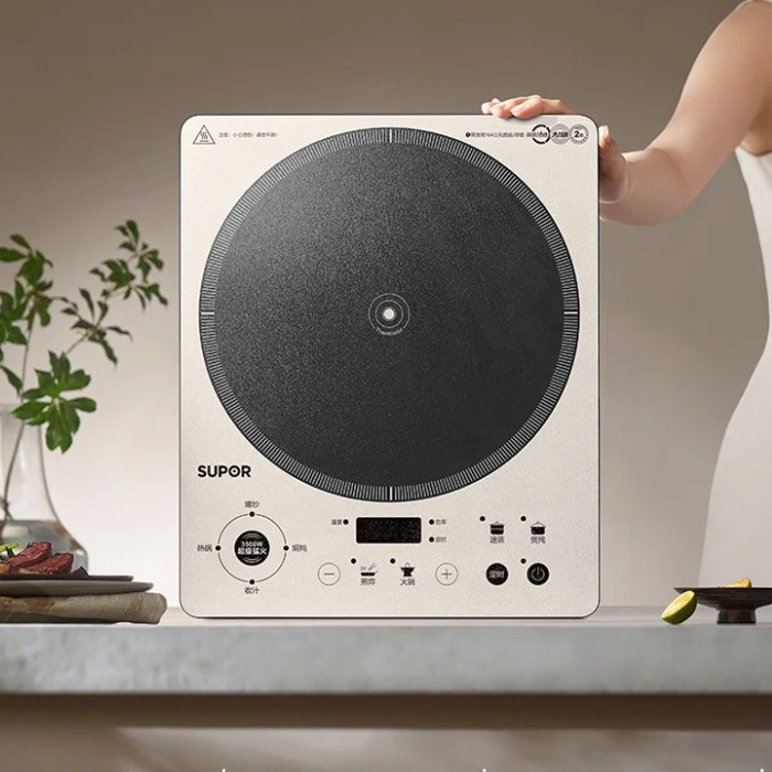 3500W High-Power Induction Cooker: Household & Commercial, Waterproof, Large Panel, Rapid Heating for Stir-Fry