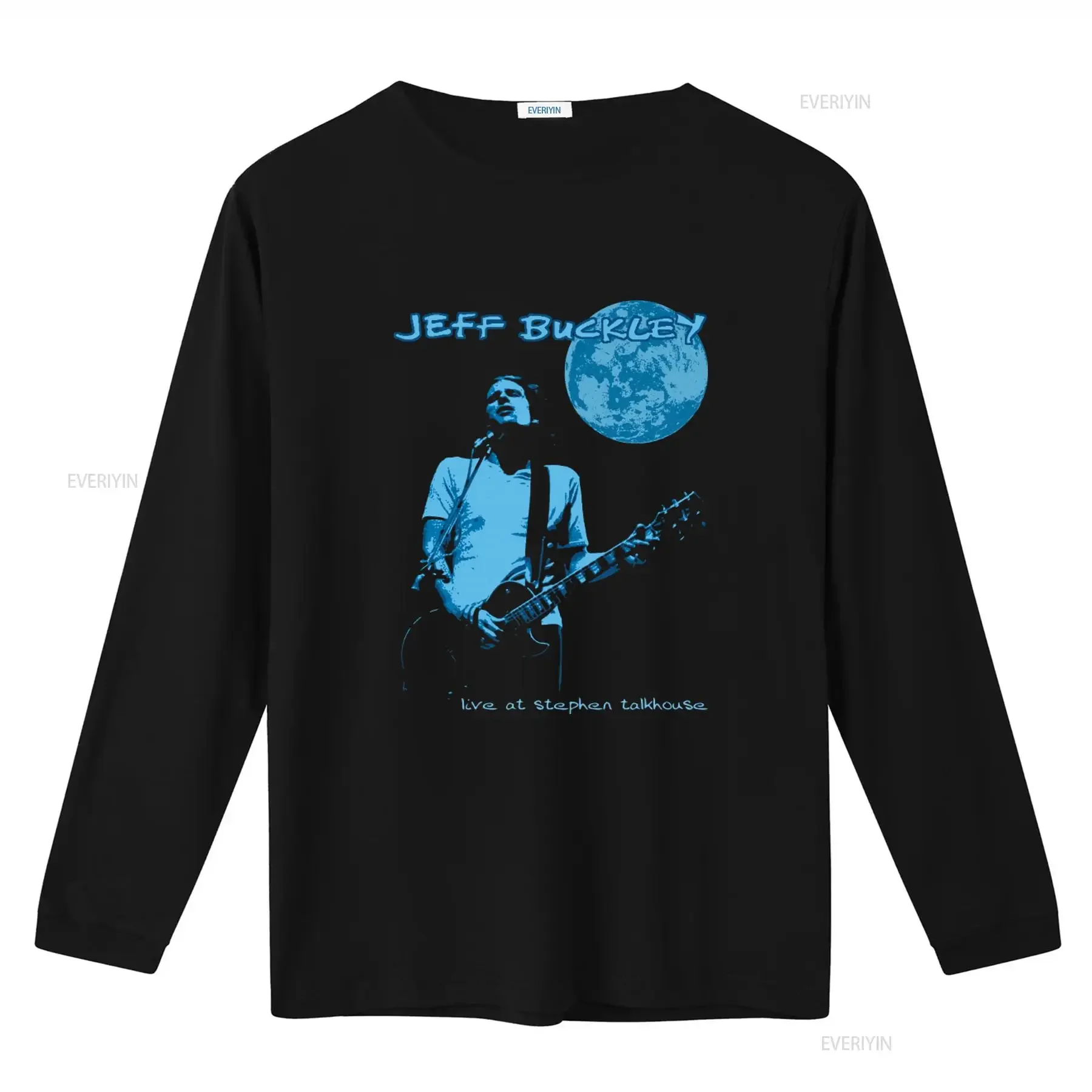 Jeff Buckley 1994 Tour Live at Stephen Talkhouse T Shirt for Music Lovers Moonlit Performance  vintage Washed Breathable