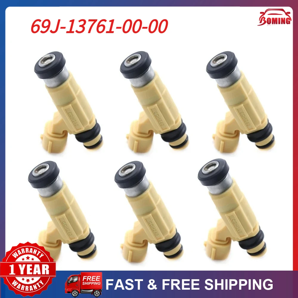 

4/6PCS New Fuel Injectors Nozzle 69J-13761-00-00 For Yamaha F200-F225 For outboard 2002-2012 CDH240 69J-13761-00 69J137610000