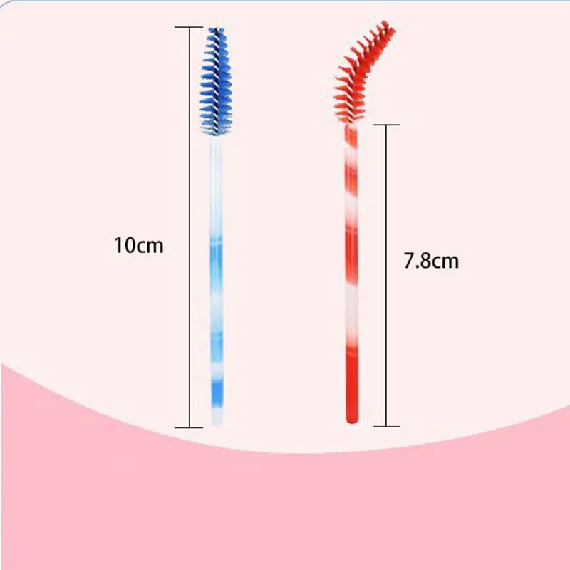 50 Pz/pacco Usa E Getta Pennello Per Ciglia di Cristallo Eye Lash Pennelli Per Trucco Mini Mascara Bacchette Pennello Strumento di Estensione Delle Ciglia